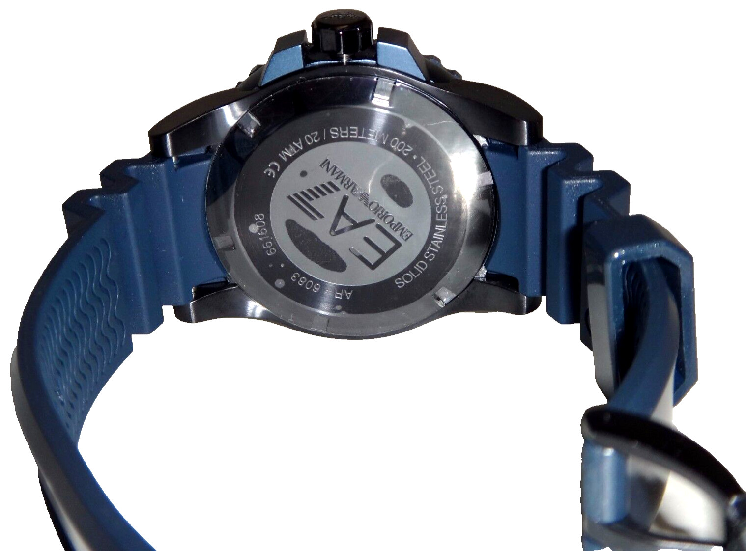 EMPORIO ARMANI Men’s Sportivo Blue S/Steel Watch AR6083 Blue Dial 46mm WR 20 ATM