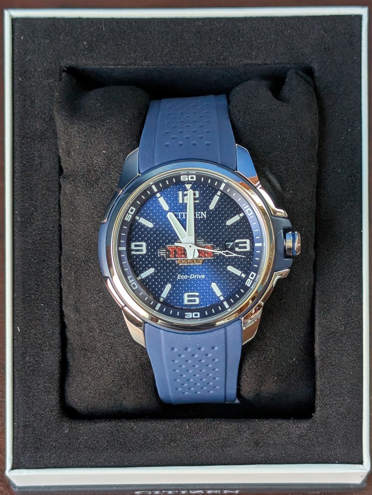 TEXAS Roadhouse Citizen Drive AR Eco-Drive Men’s Watch, Blue Dial, AW1158-05L