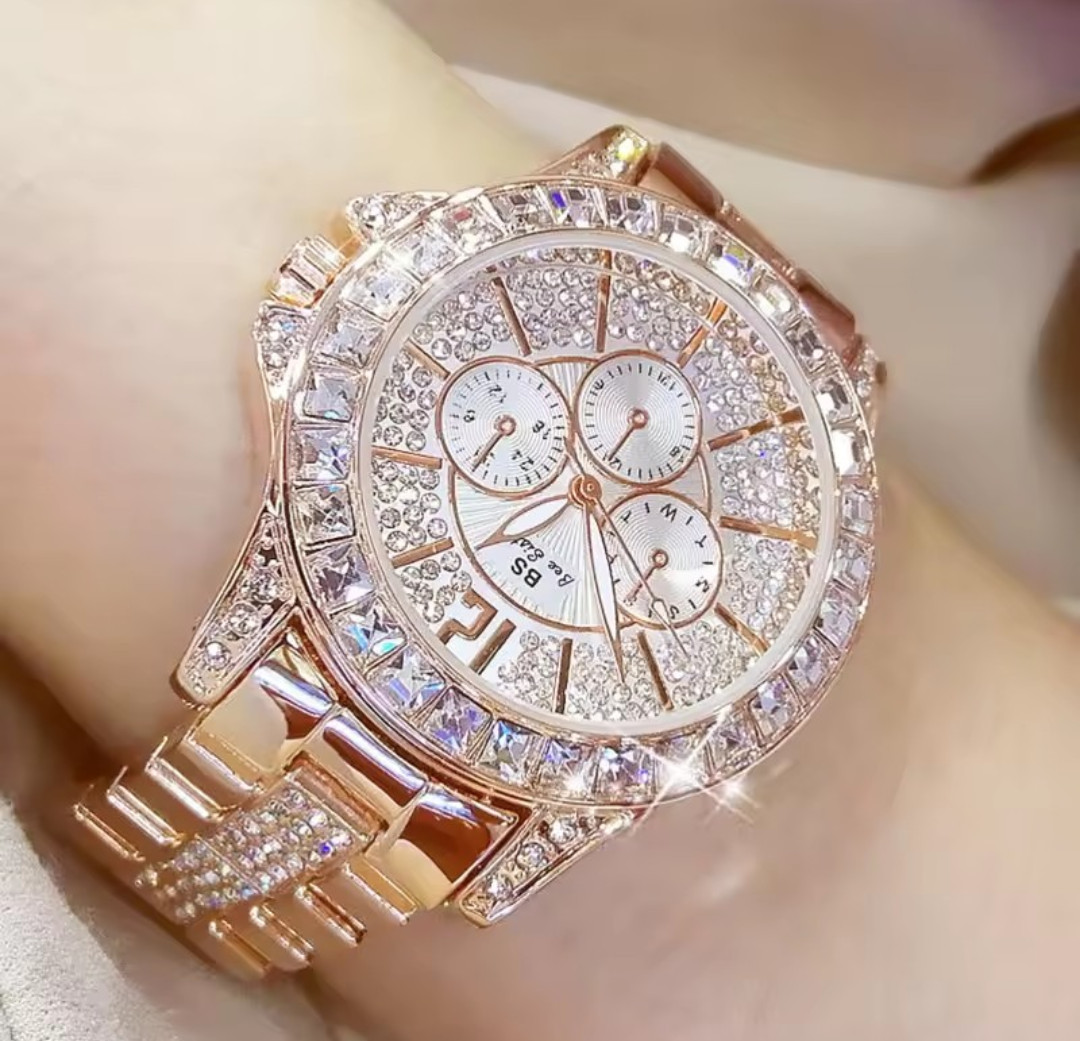 Beautiful Full Iced Zircon Luxury Watch for Women Bling Bling