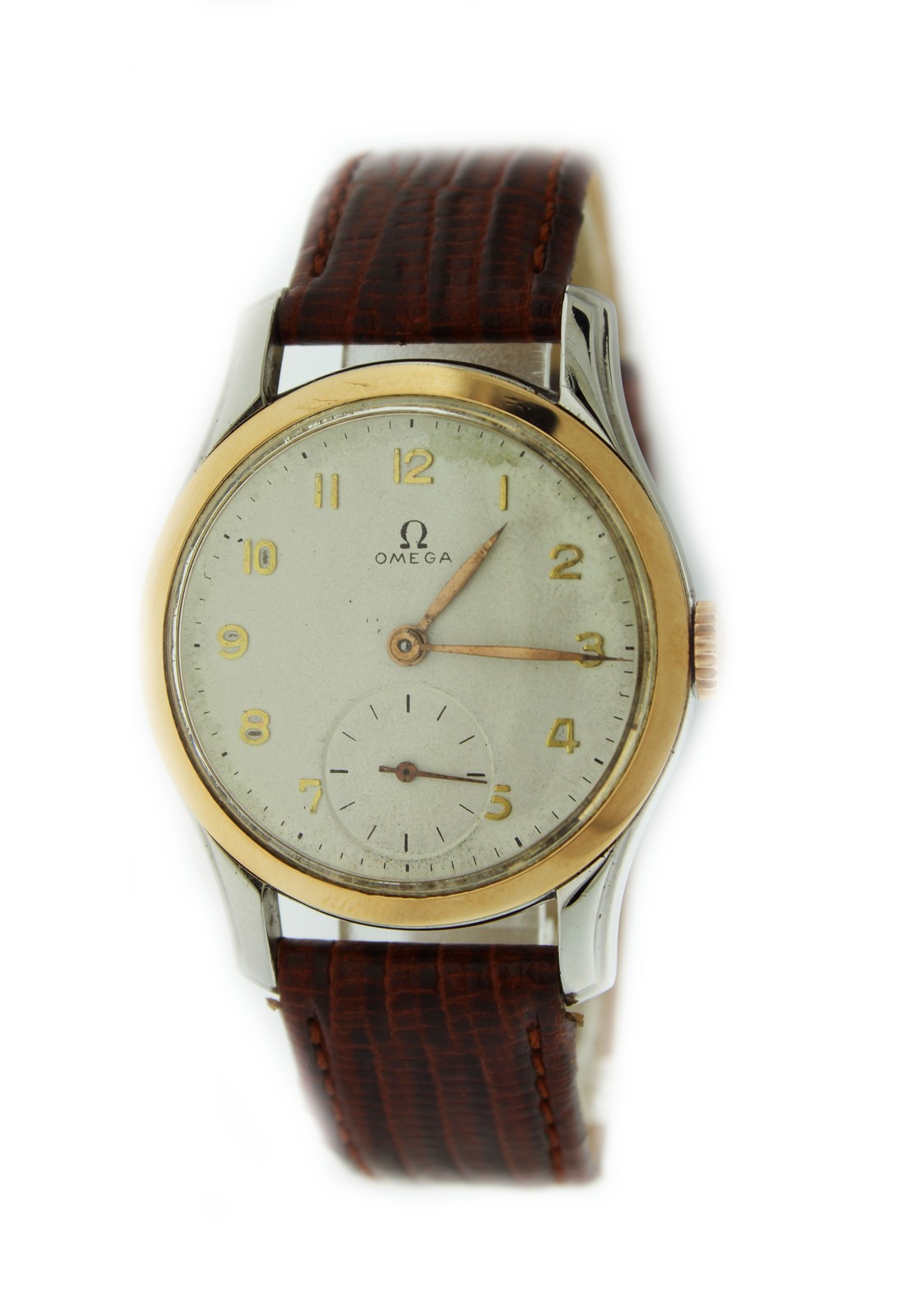 1947 Omega 2488-2 Cal 30T2-PC 35mm Rose Gold Filled Steel Mechanical Watch