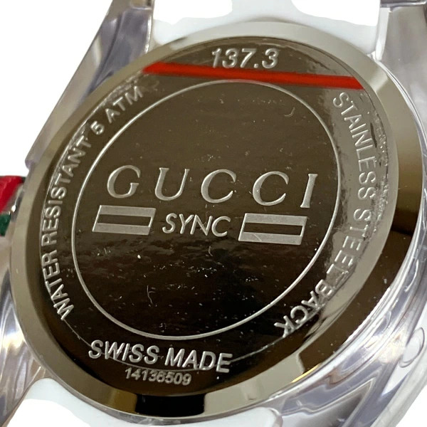 Gucci YA137302 Stainless Steel / Nylon 36mm Silver Dial Quartz with Box #WPW321