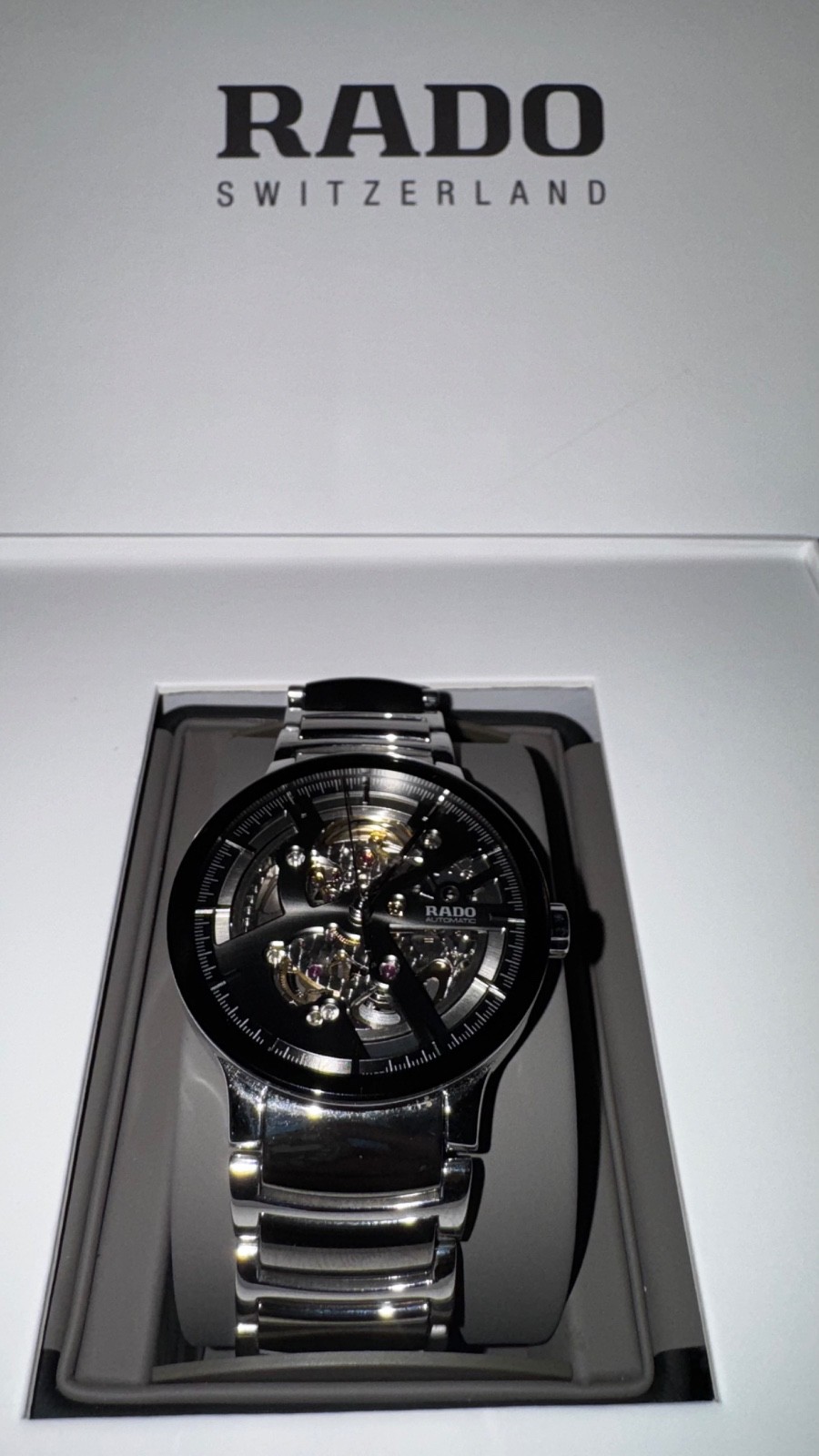 New Rado silver men watch r30179114 used once with papers and box