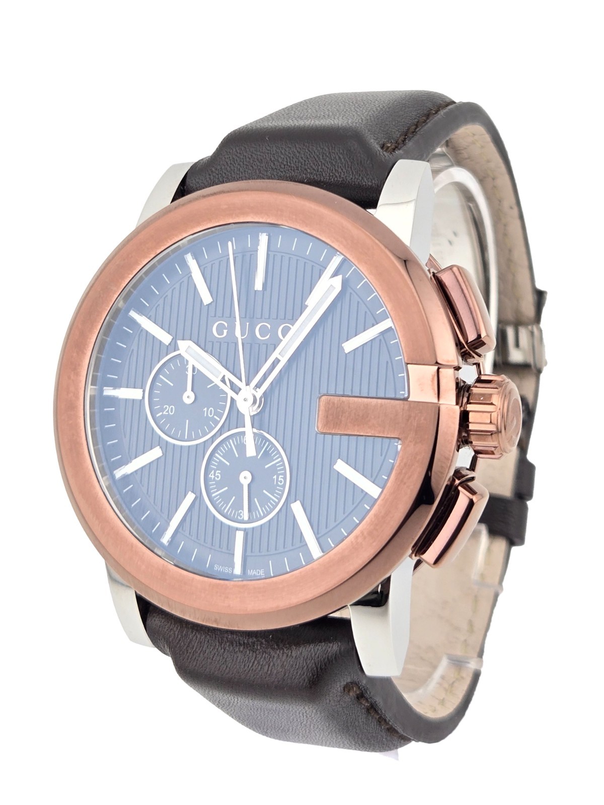 Gucci G-Chrono XL YA101202 Men’s Quartz Leather Strap Watch – Retail Price $1820