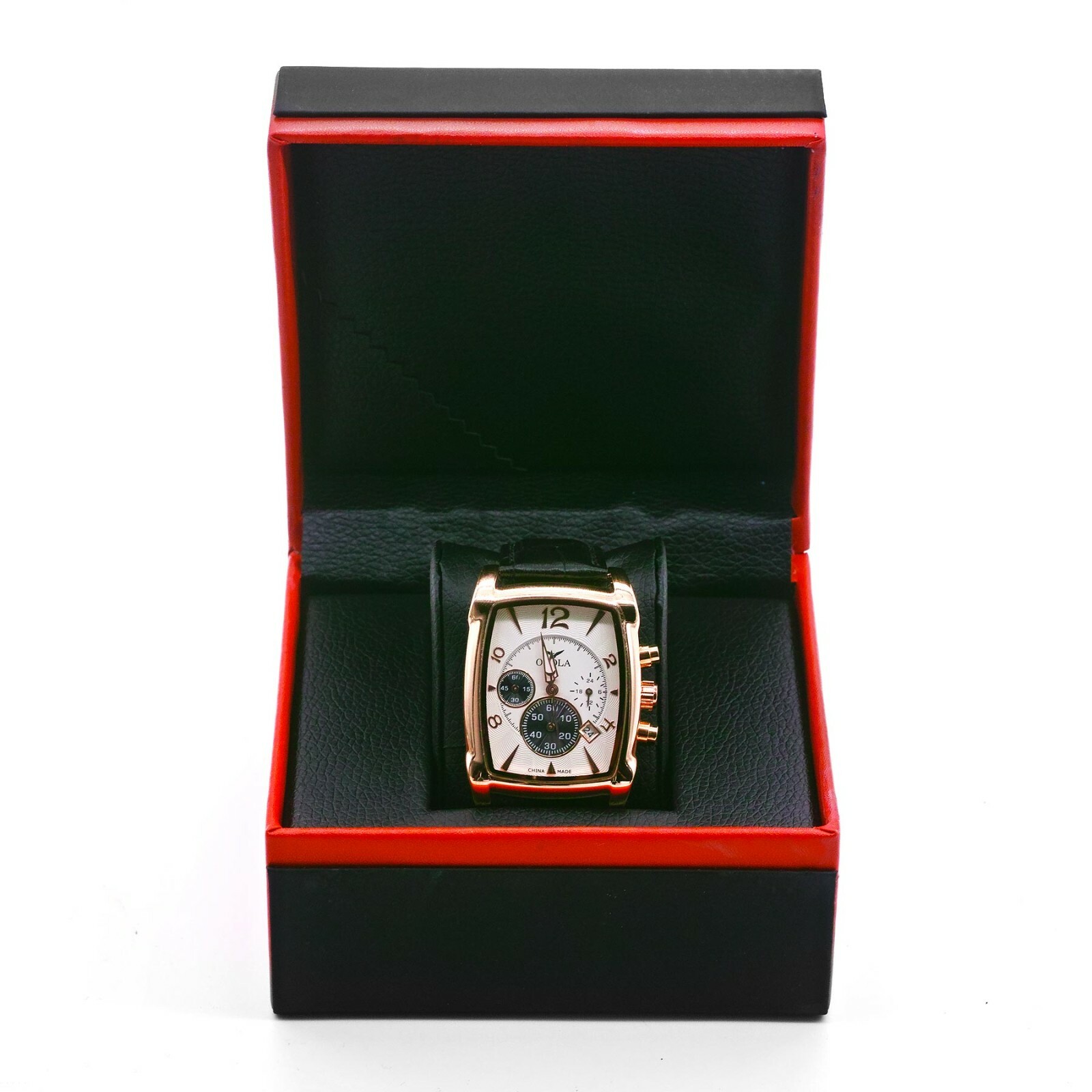 Watch CHRONOLOGIST Gold, White, Black. USA Shipping NEW STYLE Great Retro Look