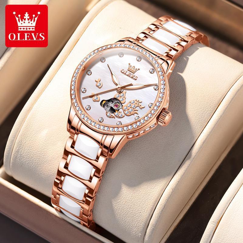 OLEVS Waterproof Luminous Diamonds Dials Automatic Mechanical Watch Women’s