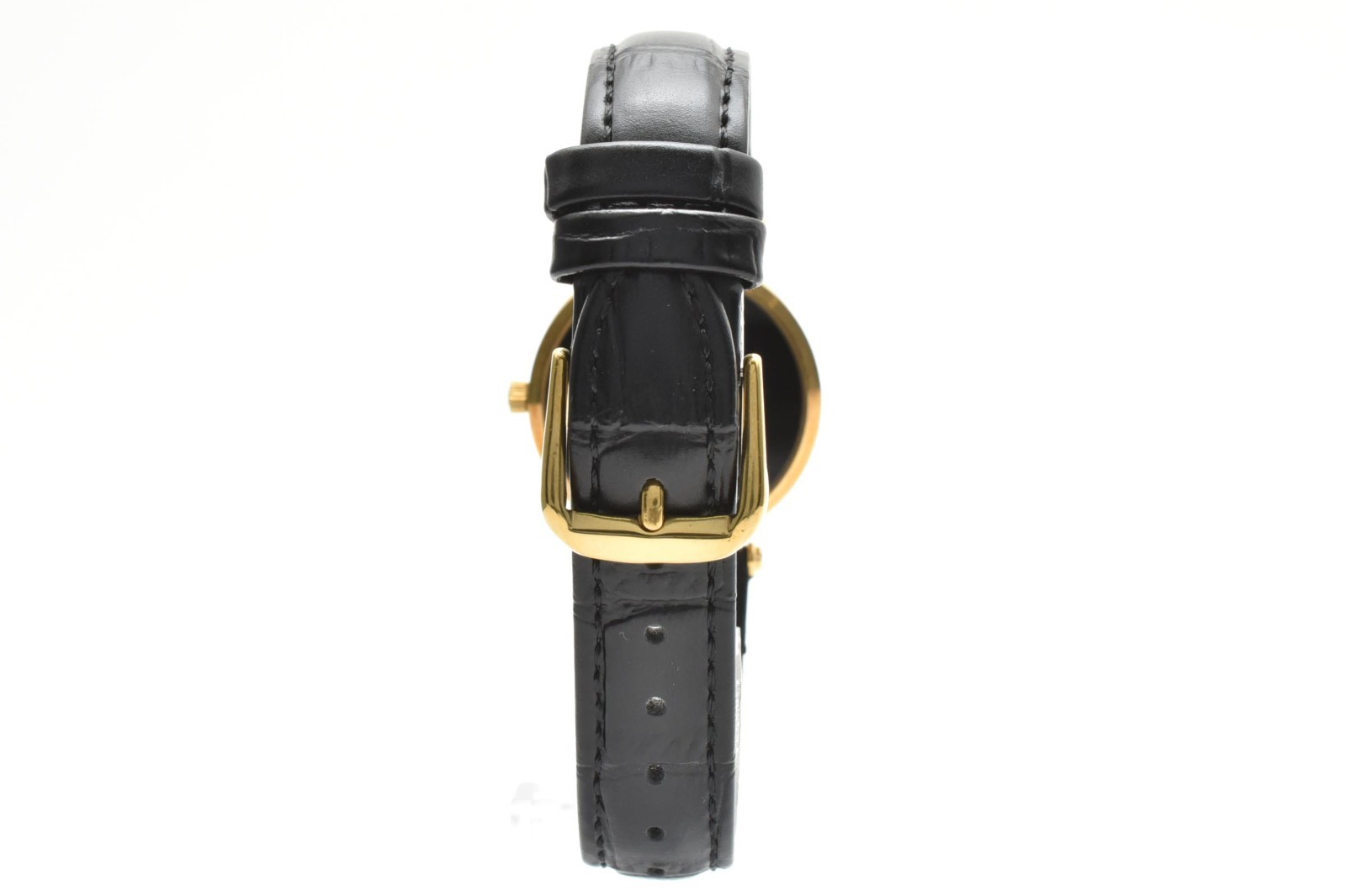 [NEAR MINT w/Box] GUCCI 2000M Black Dial Gold Quartz Men’s Watch From JAPAN