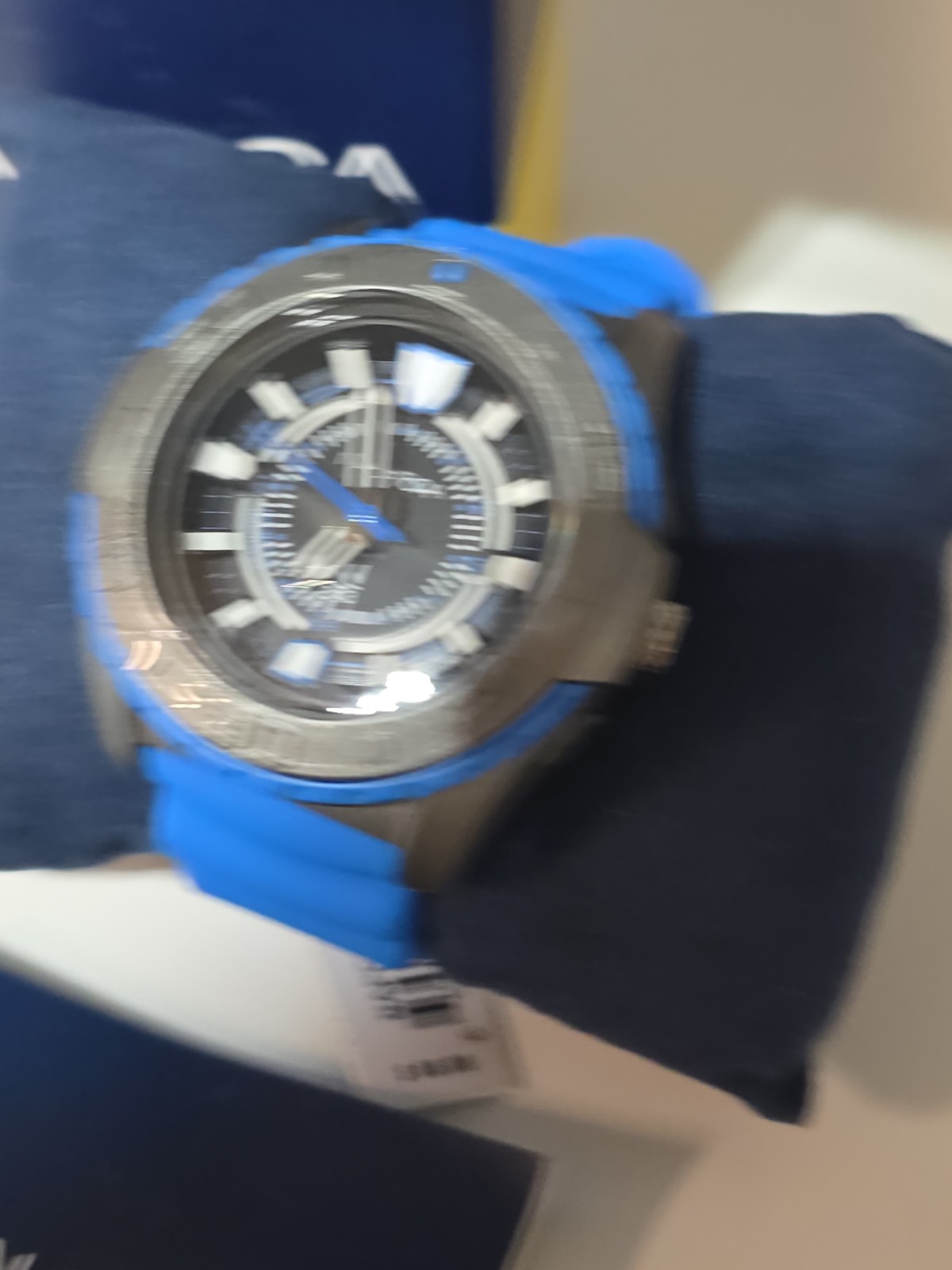 Nautica Coronado Bay Watch NAPCNS217 Blue Silicone, Gray And Black Dial