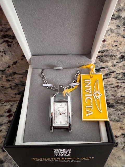 Invicta Mini Angel Women’s Necklace Watch – 17.5mm, Silver (49934)