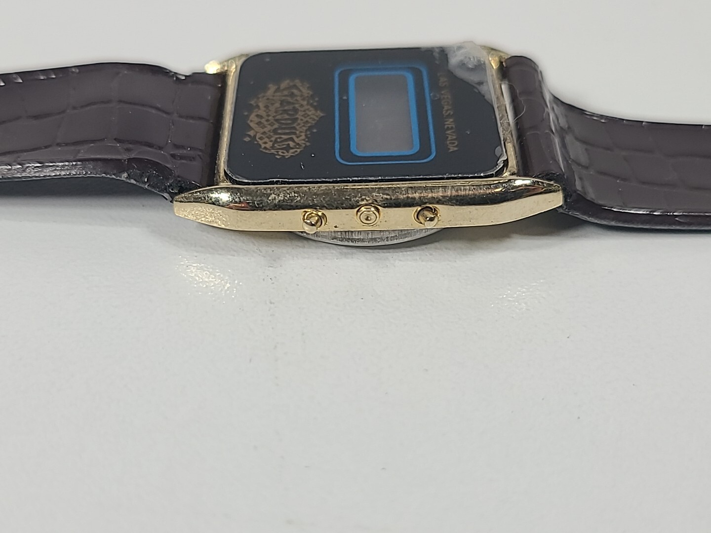 Stardust Casino Digital Wristwatch Brown Buckle Band UNUSED Las Vegas NOTE