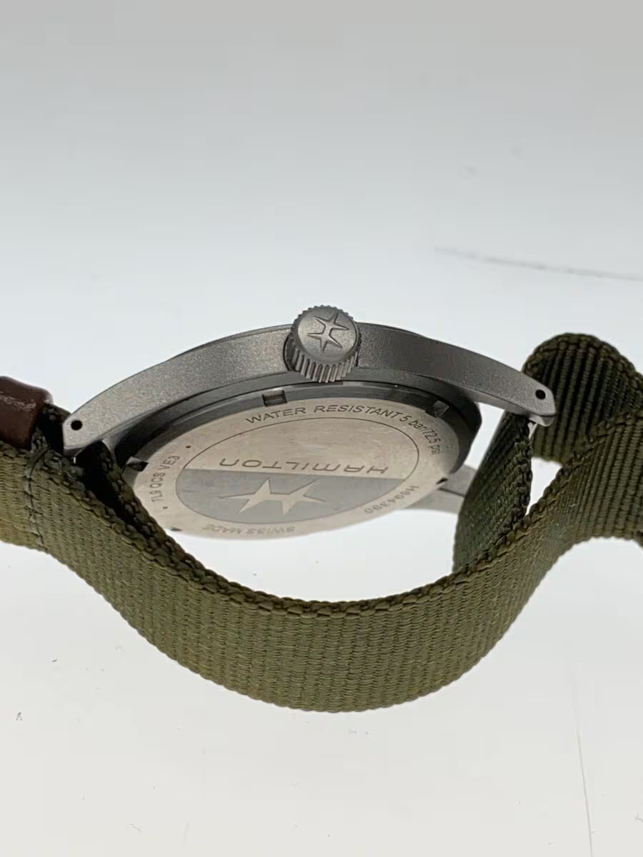 [B1S] Hamilton Khaki Field Mechanical 38mm White Dial Canvas Watch [h3x]