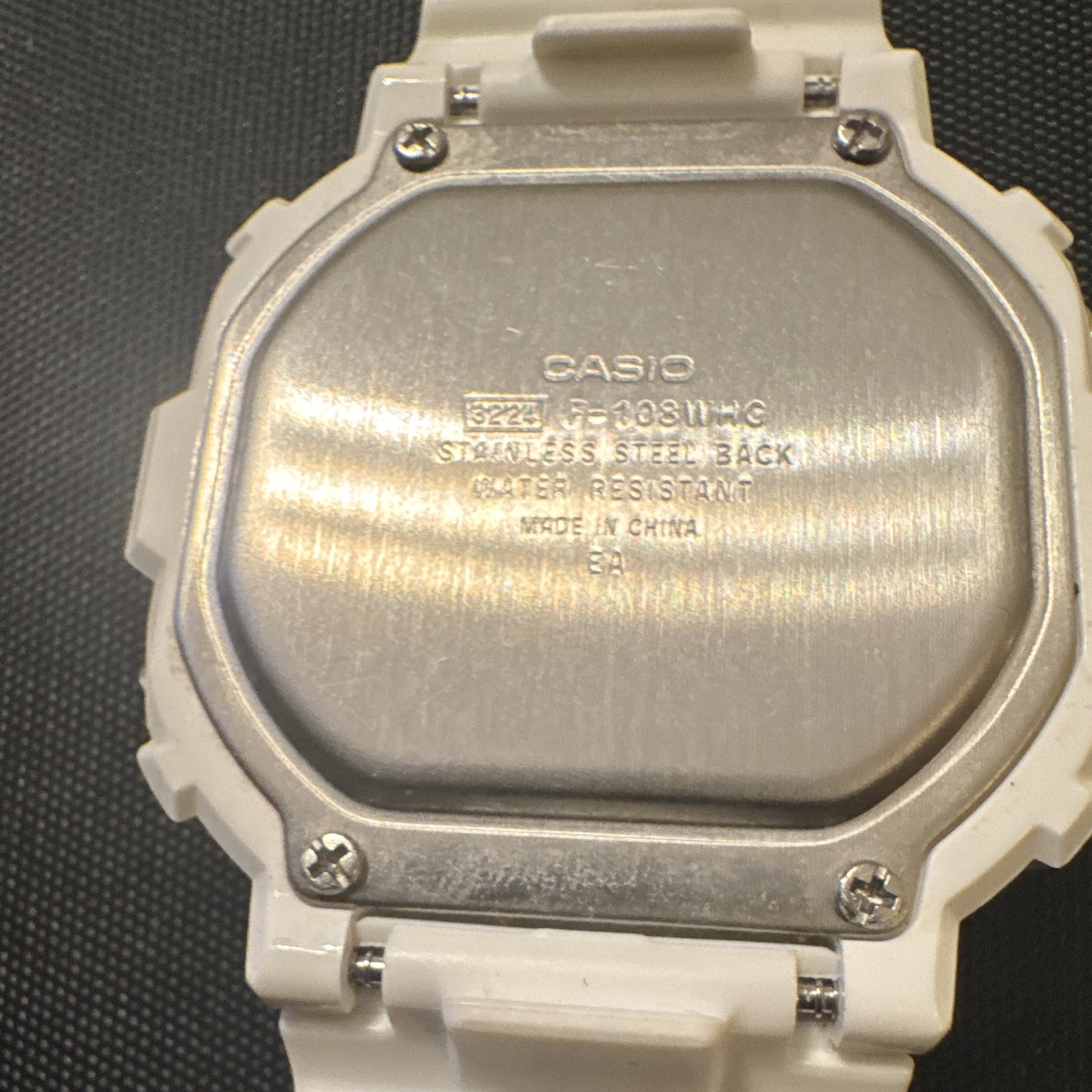 Casio Illuminator Digital Quartz Water-Resistant Alarm Chrono Backlight White