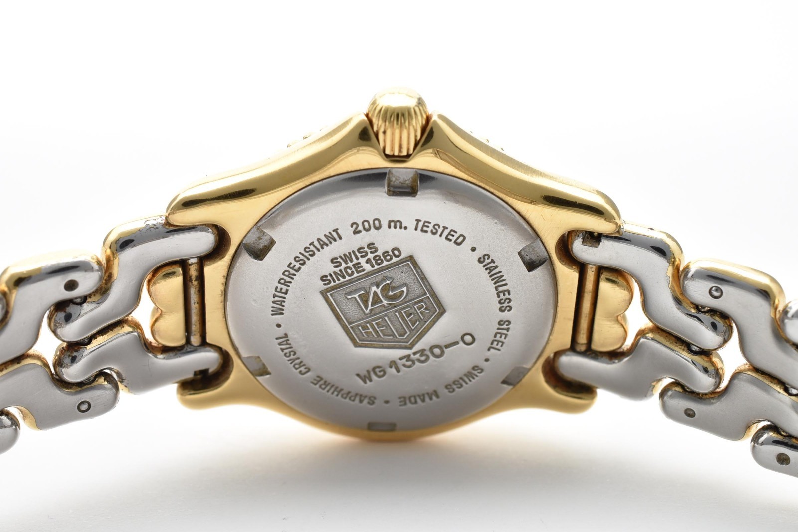 Vintage [EXC+5] TAG Heuer Pro 200m WG1330-0 42mm Cream Dial Gold Ladies Watch