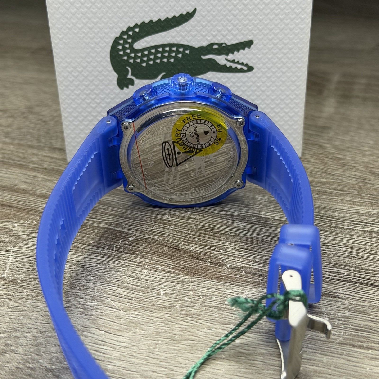 NEW✅ Lacoste LC33 Analog & Digital Blue Silicone Strap Men Watch 45mm 2011429