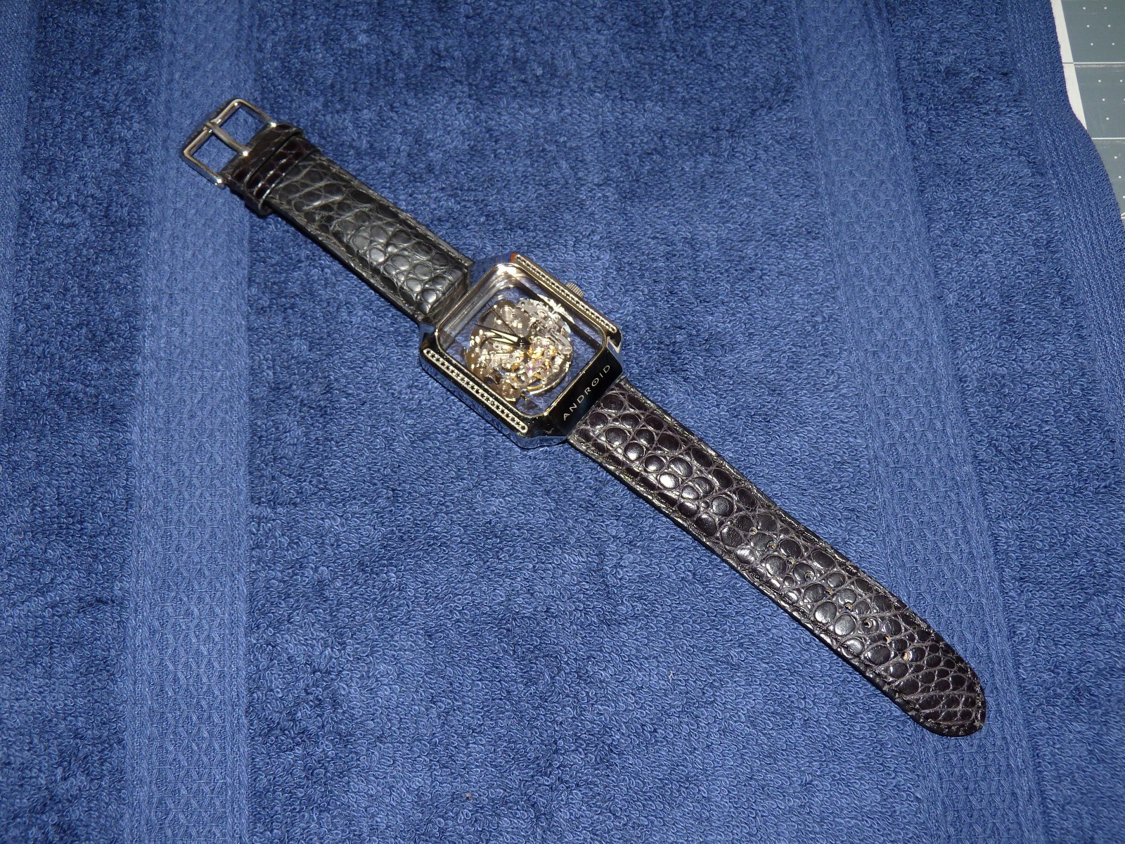 Android Aragon Mystique Automatic Skeleton Men’s Leather Watch Anniversary