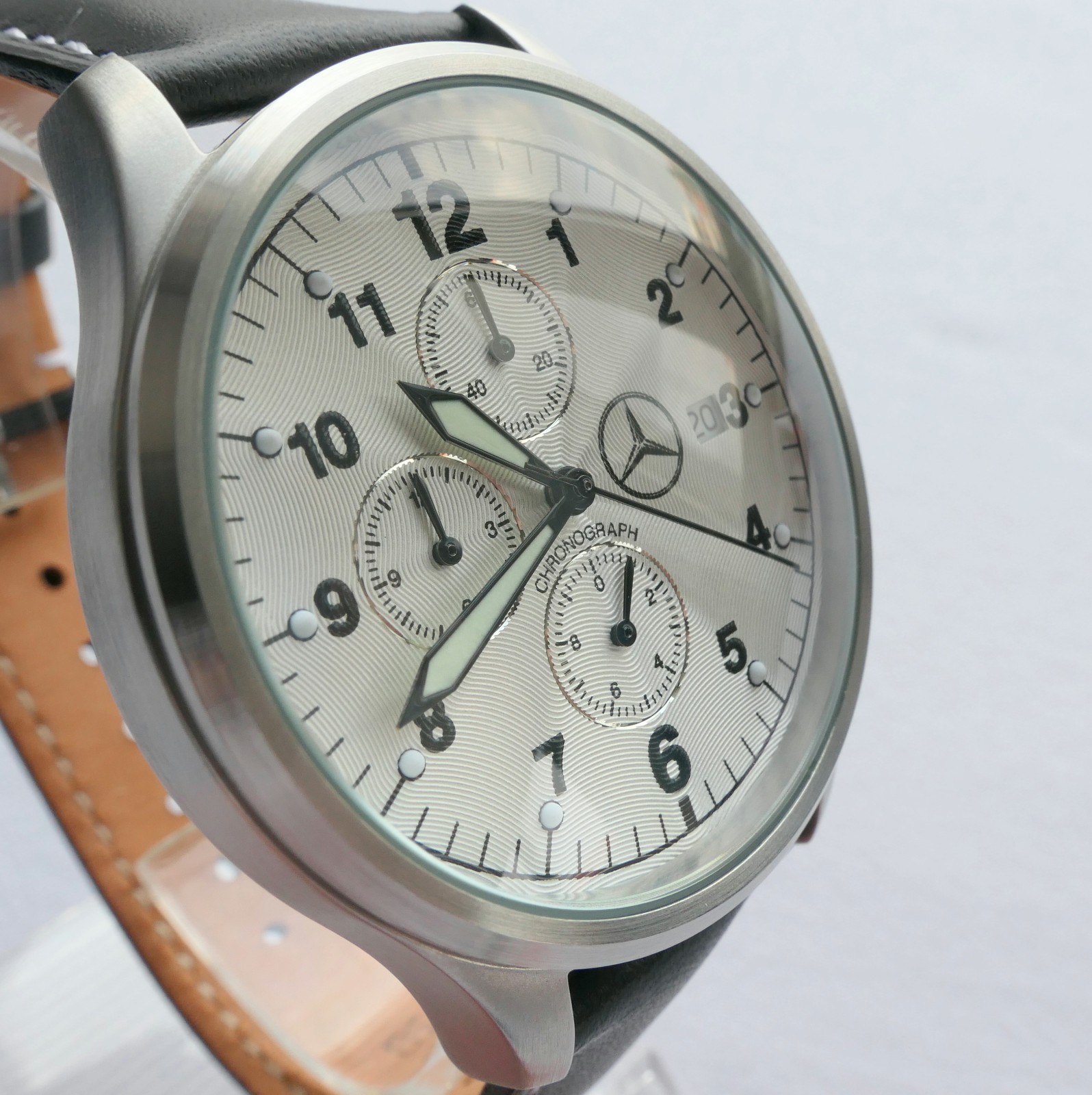 Mercedes Benz Classic Racing Driver Pilot Car Accessory Sport Watch Chronograph