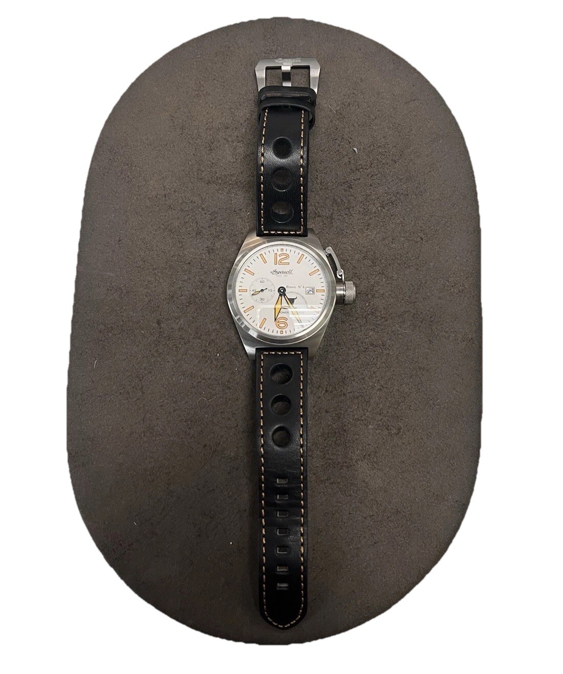 INGERSOLL 1892 Bison No.4 IN1605 Calibre 721 White & Orange Dial Men’s Watch