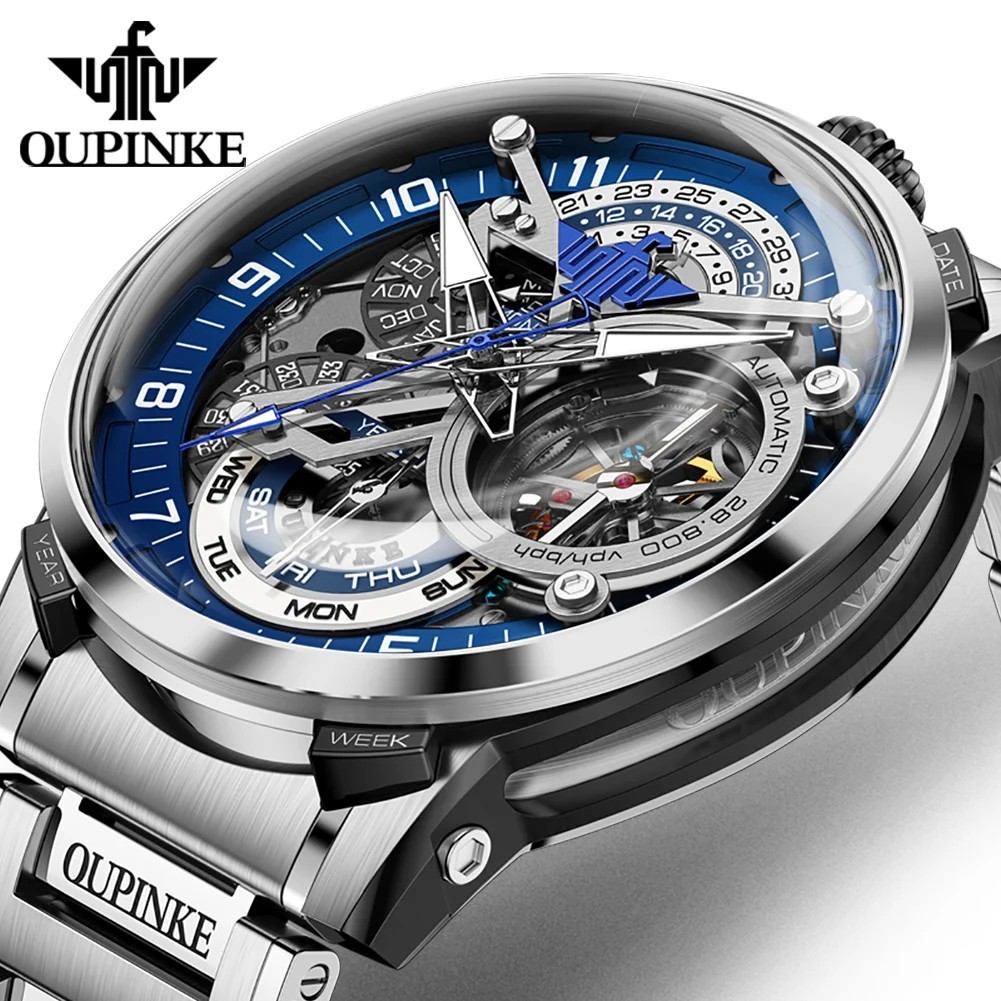 Automatic Mechanical Watch Waterproof Luxury Dial Men’s Men Strap