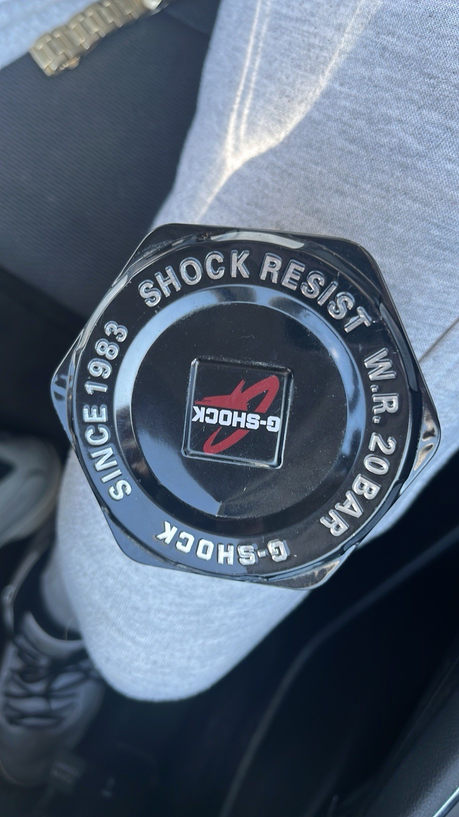 Casio G-Shock Analog/Digital Shock-Resistant 200m Black Resin w/ Tin Box