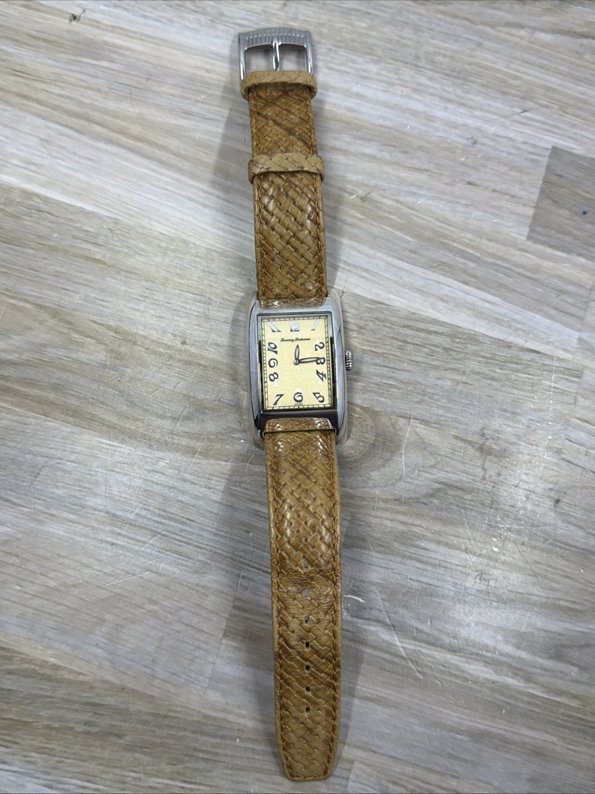 LUXURY TOMMY BAHAMA STERLING SILVER .925 Swiss Made Mens Tank Watch TB1026 Boxed