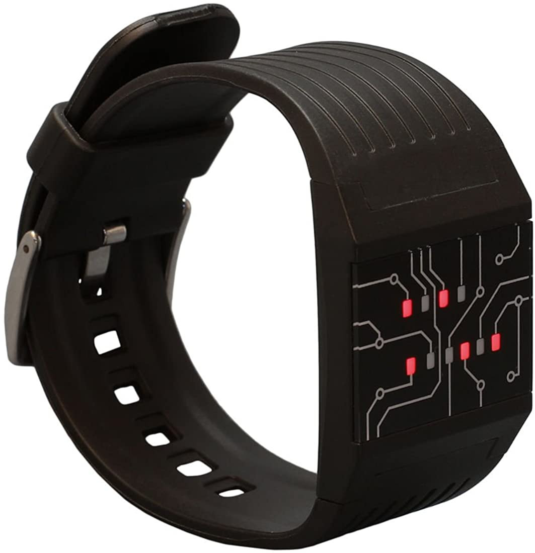 Getdigital Binary Wrist Watch for Professionals with LED Lights – A Black Dig…