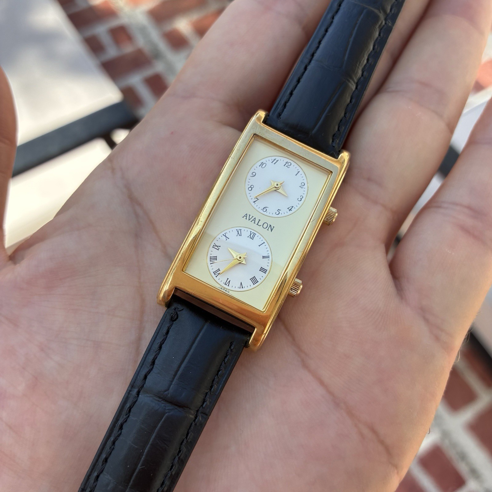 STUNNING Avalon Dual Time Zone By Citizen Men’s Tank Watch – READ Description