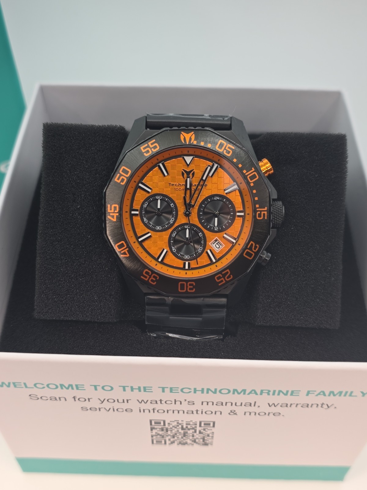TechnoMarine Racing Legends F2 by Invicta Mens Watch-Orange/Black Dial TM-525021