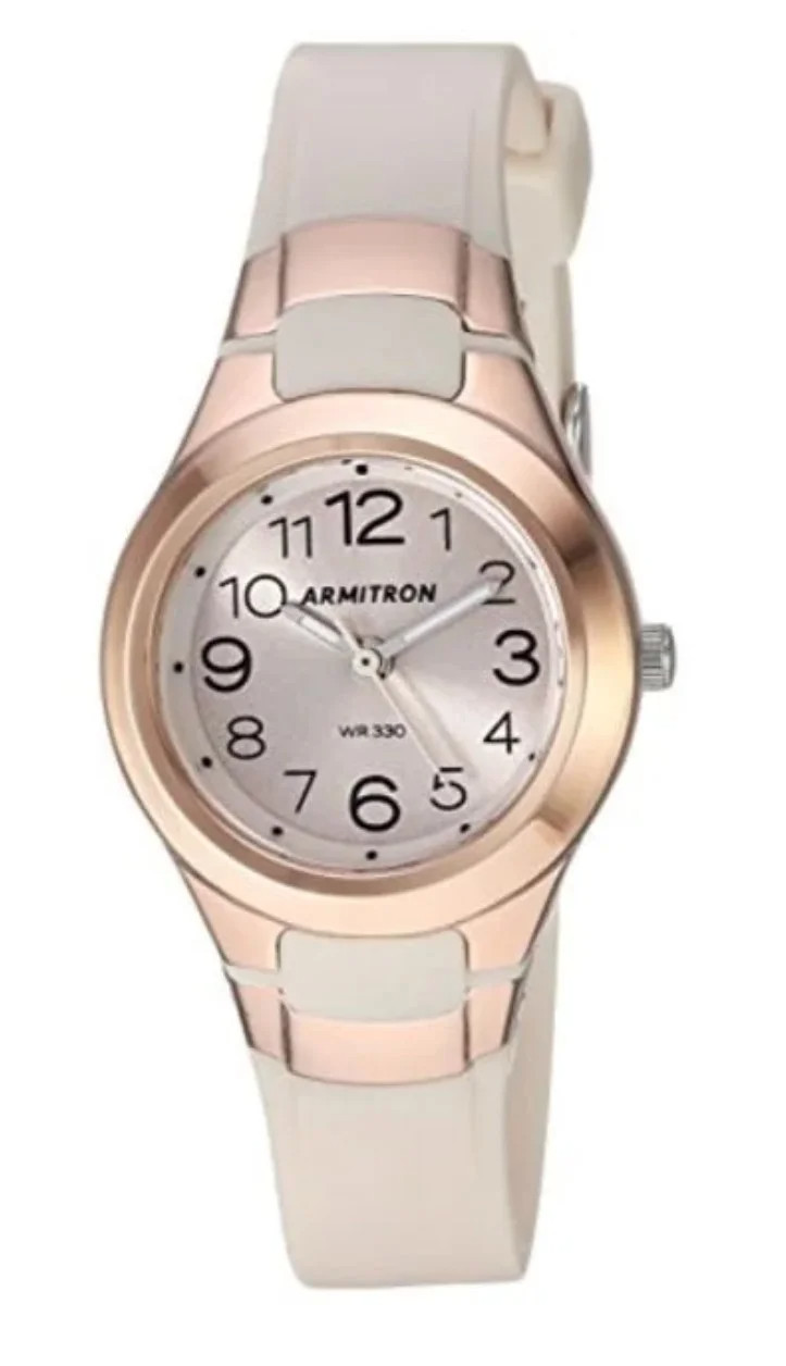 Armitron Sport Womens Watch 25/6418PBH Rose Gold Blush Pink Resin Easy Read New