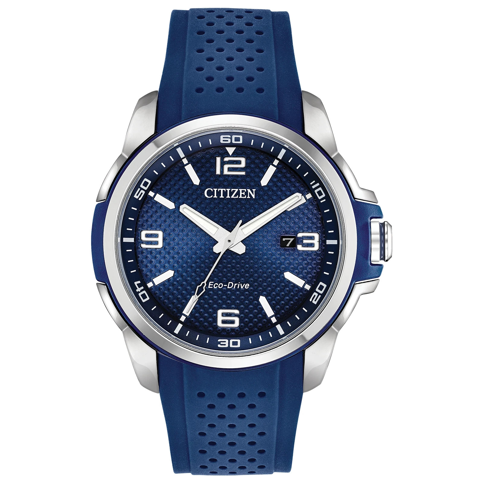 Citizen Eco-Drive Sport men watch blue strap blue dial AW1158-05L