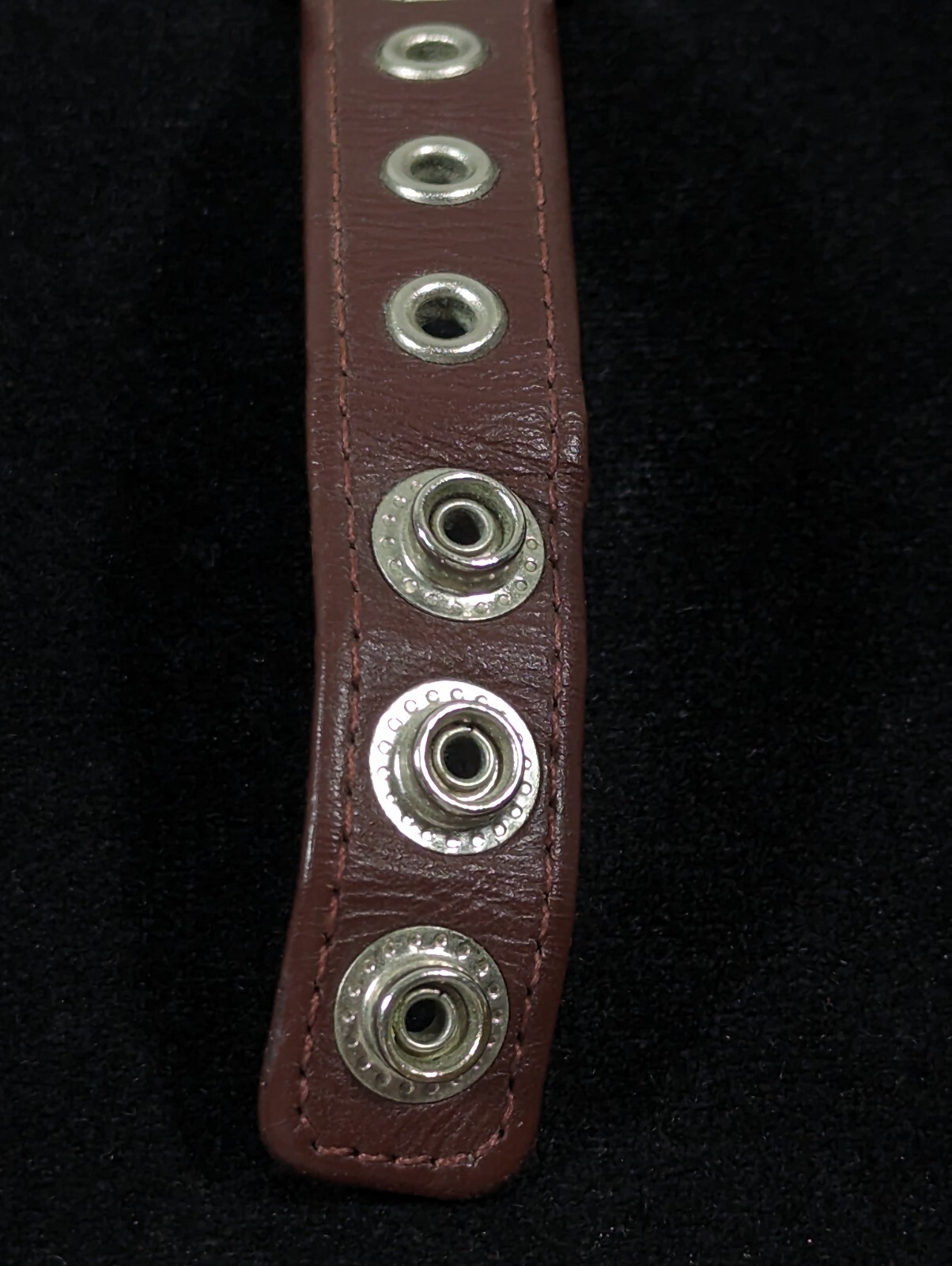 Rampage White Dial Silver Tone Rectangle Case Brown Band Watch 7.5 Inch