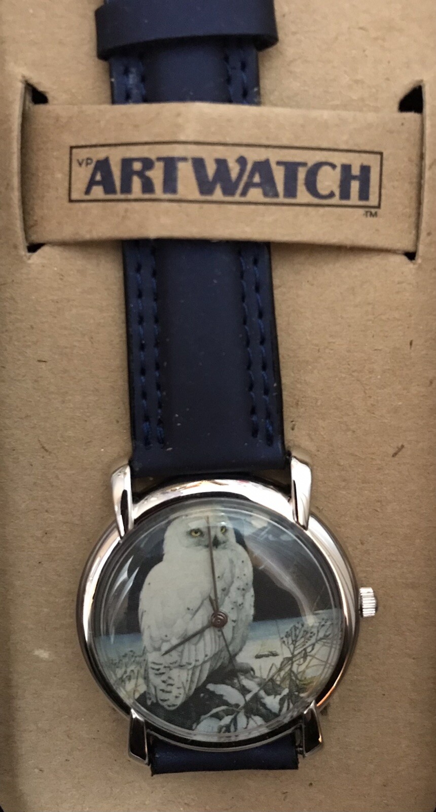 Artwatch Wildlife Snowy White Owl Unisex Wrist Watch Japan Hedwig? VP Art Watch