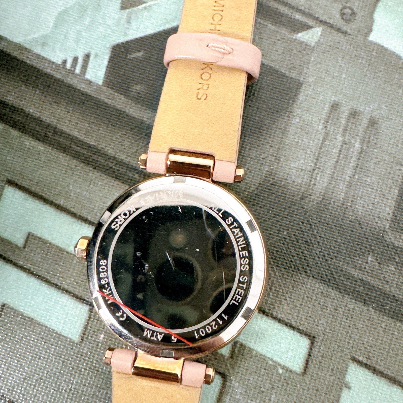 Michael Kors MK6808 Parker Three-Hand Blush Leather Watch