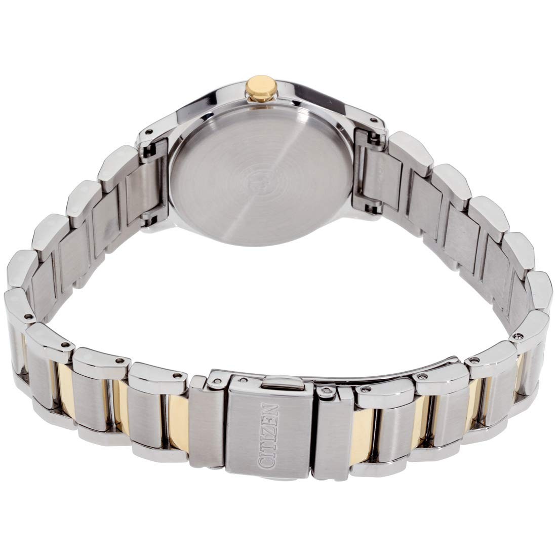 CITIZEN EM0734-56D AXIOM ECO-DRIVE MOP DIAL TWO TONE STAINESS STEEL WOMENS WATCH