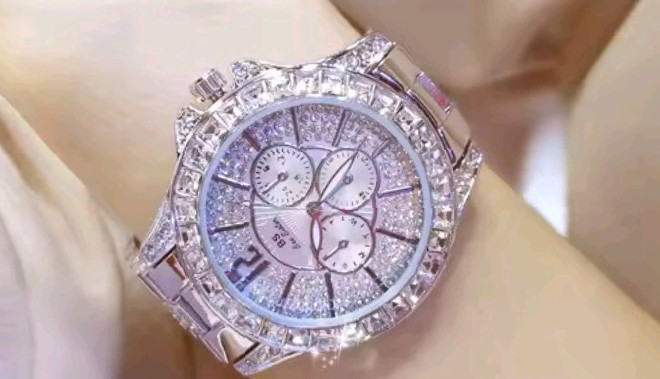 Beautiful Full Iced Zircon Luxury Watch for Women Bling Bling