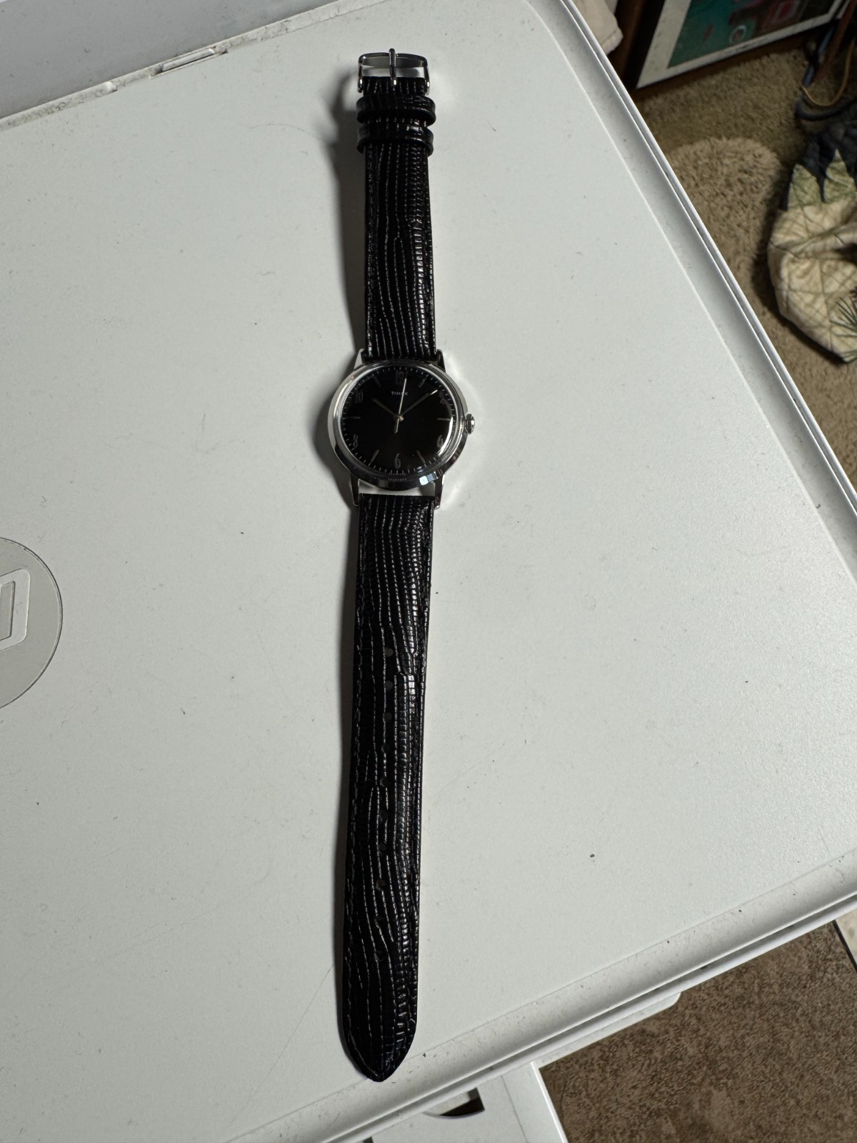 Timex 34MM Marlin 2018 Reissue Wind Up Midnight Sunburst TW2T18200 Runs Good