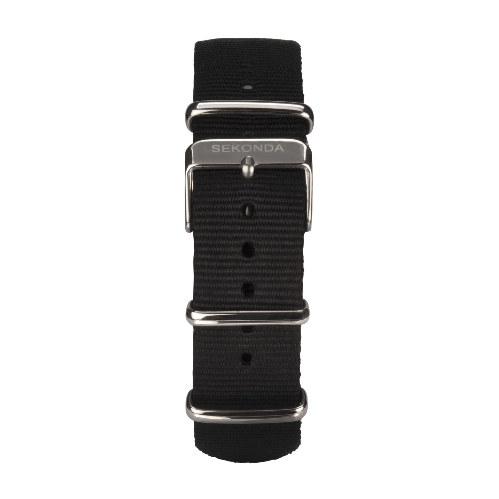 Sekonda Airborne 40mm Mens TV Silver Analogue Watch with Black Strap RRP £89.99