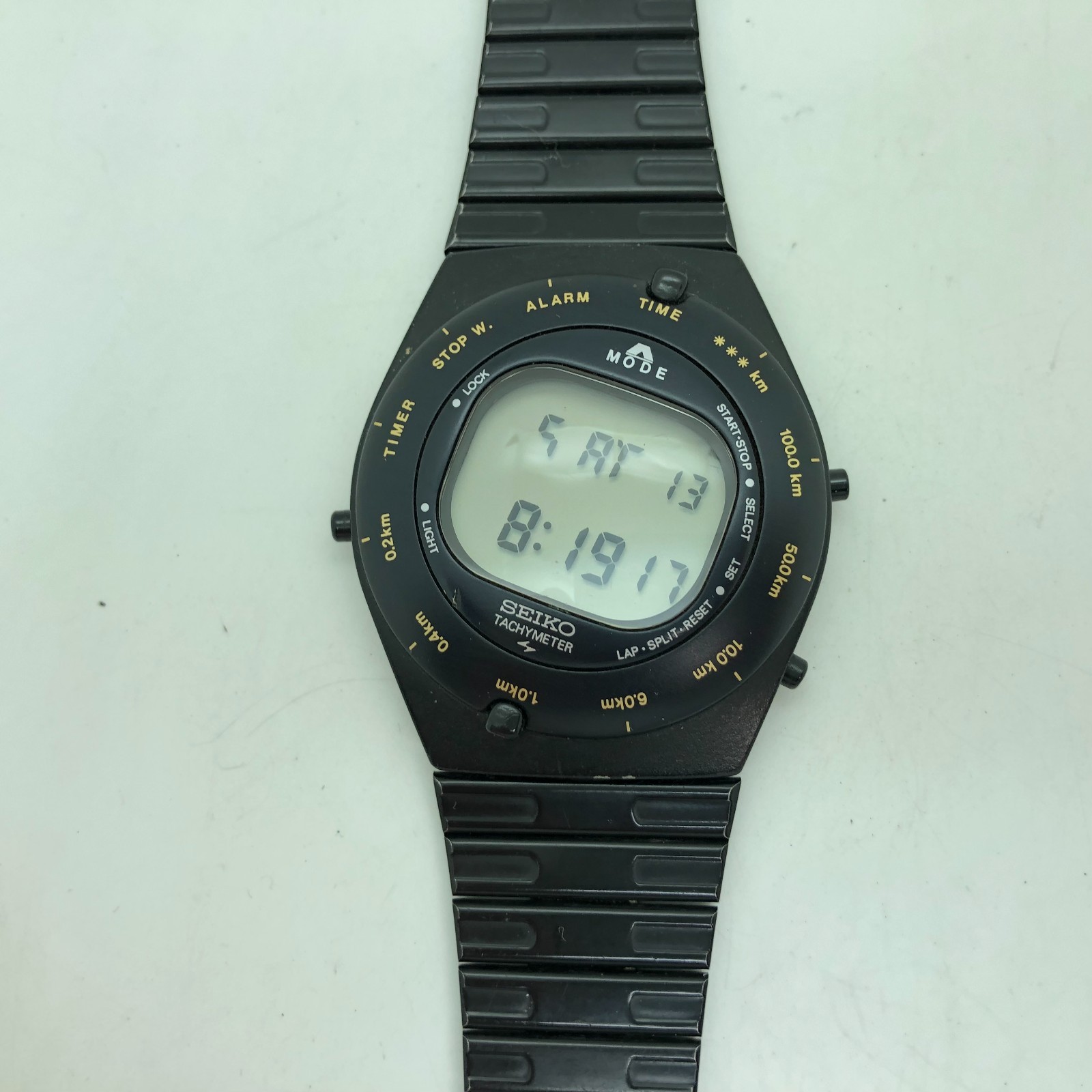 [w2359] SEIKO A828-4000 All original Giugiaro Battery replaced Quartz EX/PR