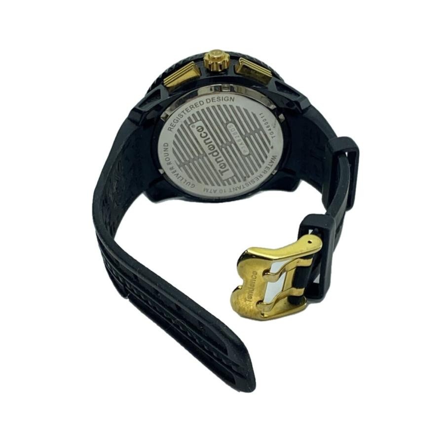Tendence GULLIVER ROUND Watch Black TG460011 Authentic Men H:1.89” W:1.89” 4593