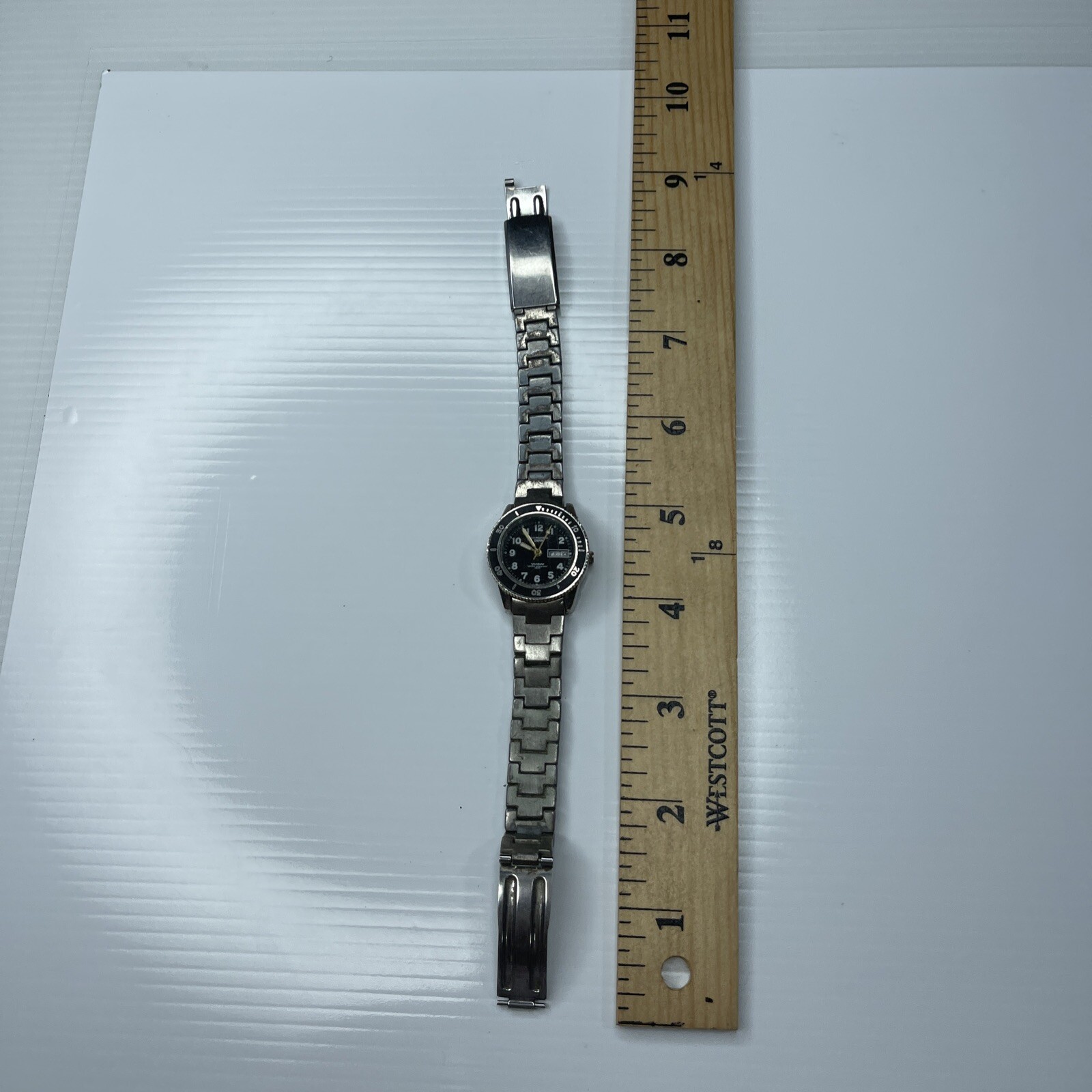 F Working Gear WG1094WR Japan 116 WR100FT STAINLESS Chrono Vtg Sport Untested