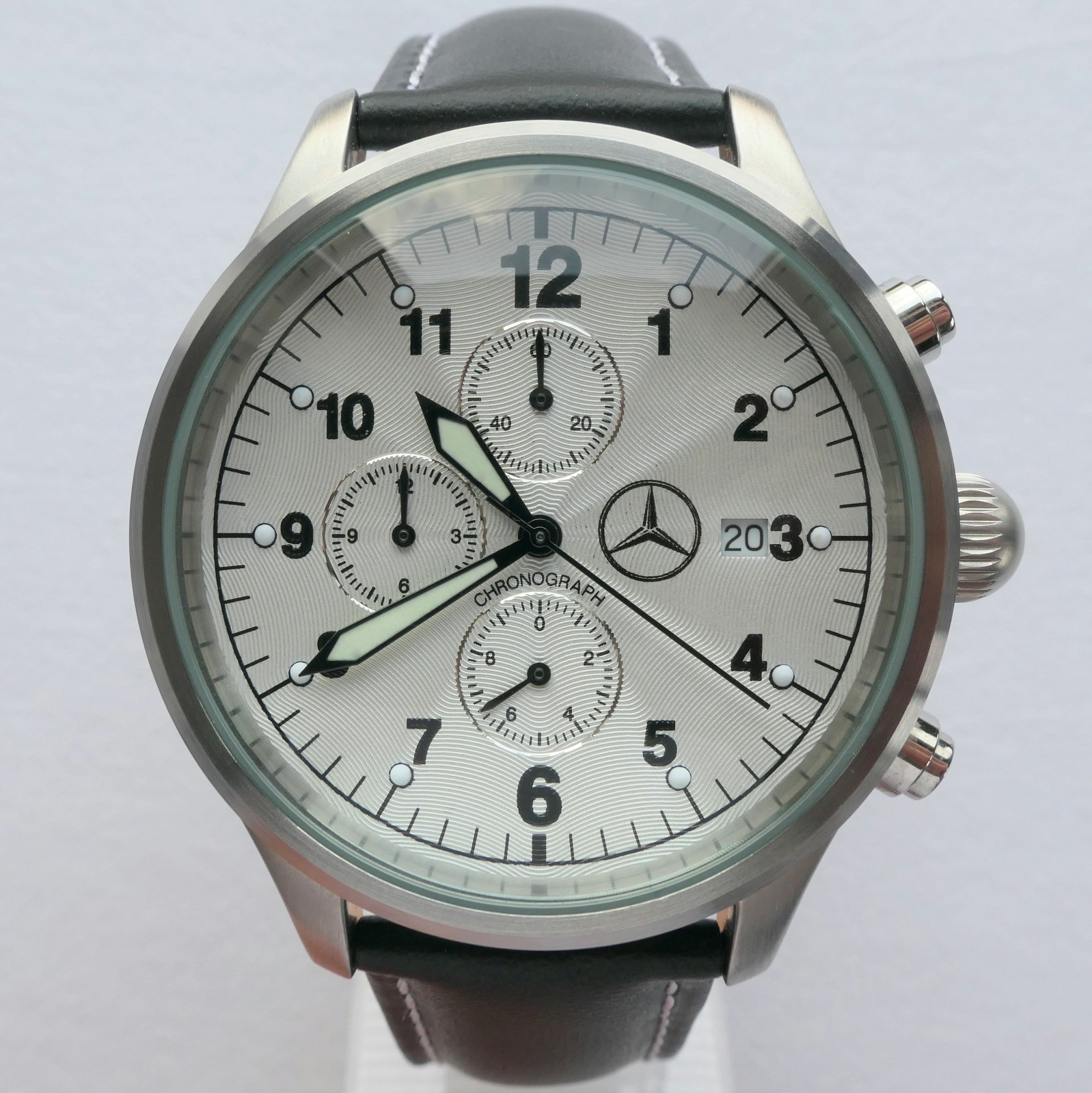 Mercedes Benz Classic Racing Driver Pilot Car Accessory Sport Watch Chronograph