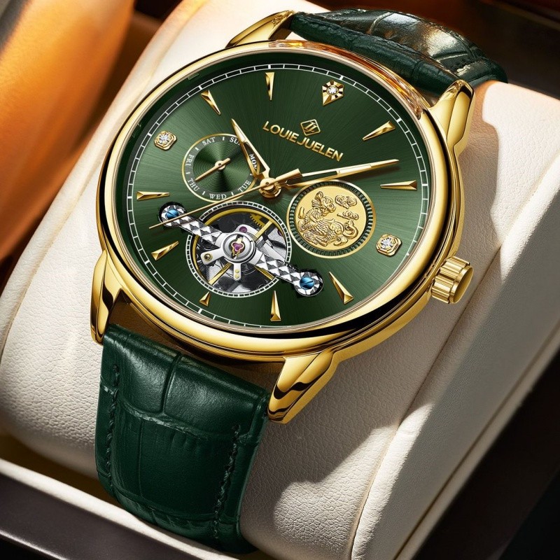 luxury Men’s Automatic Mechanical High quality Watch Alloy Gift free shipping