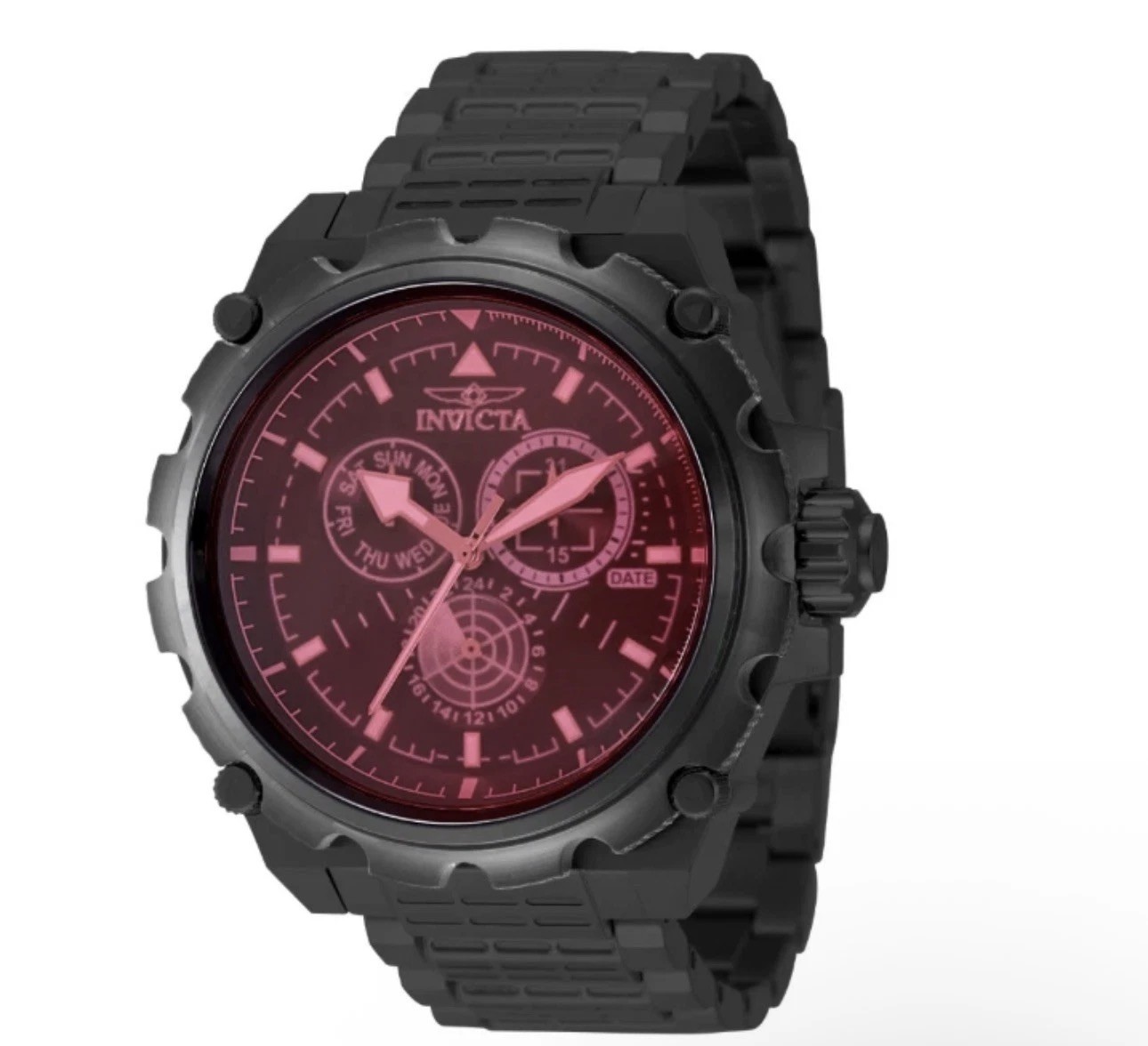 Invicta Coalition Forces Spline Command 50mm Red Tinted Crystal Mens Watch 49203
