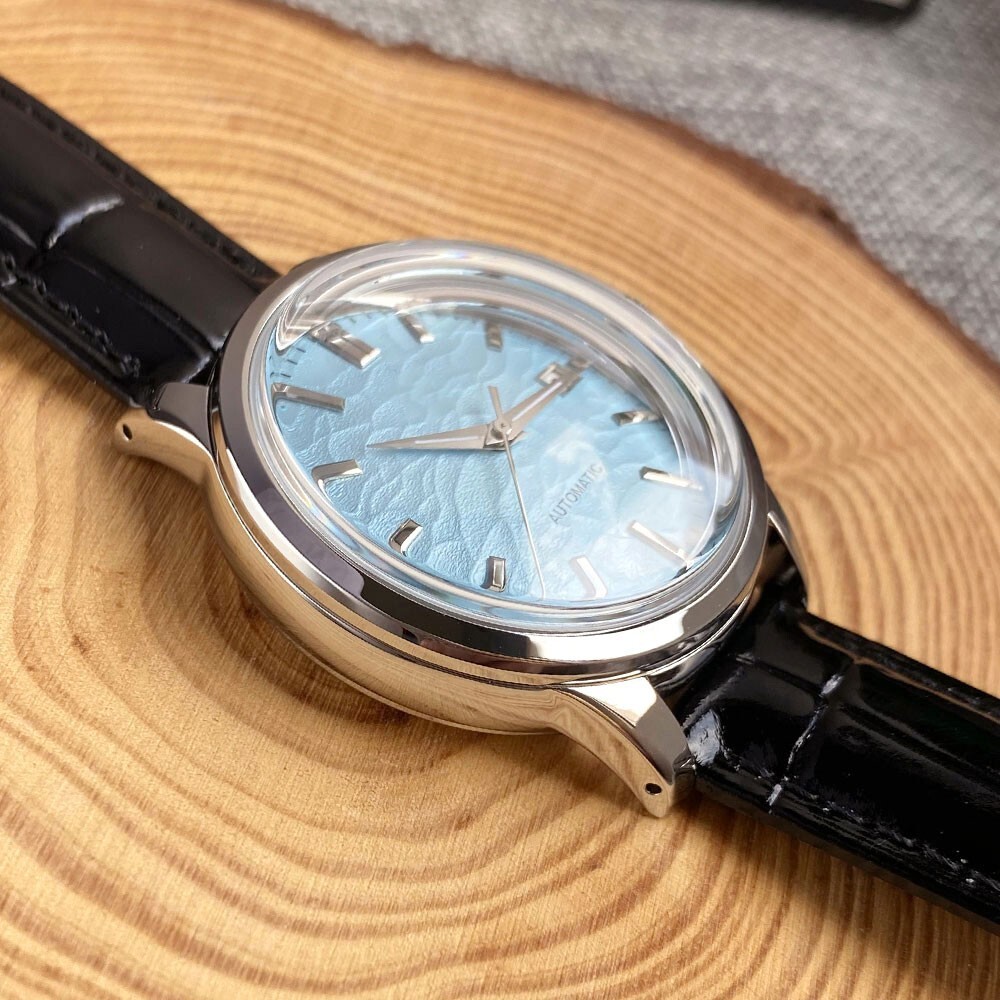 40mm Tandorio Blue Dial Double Bow Sapphire Glass NH35A Automatic Mens Watch