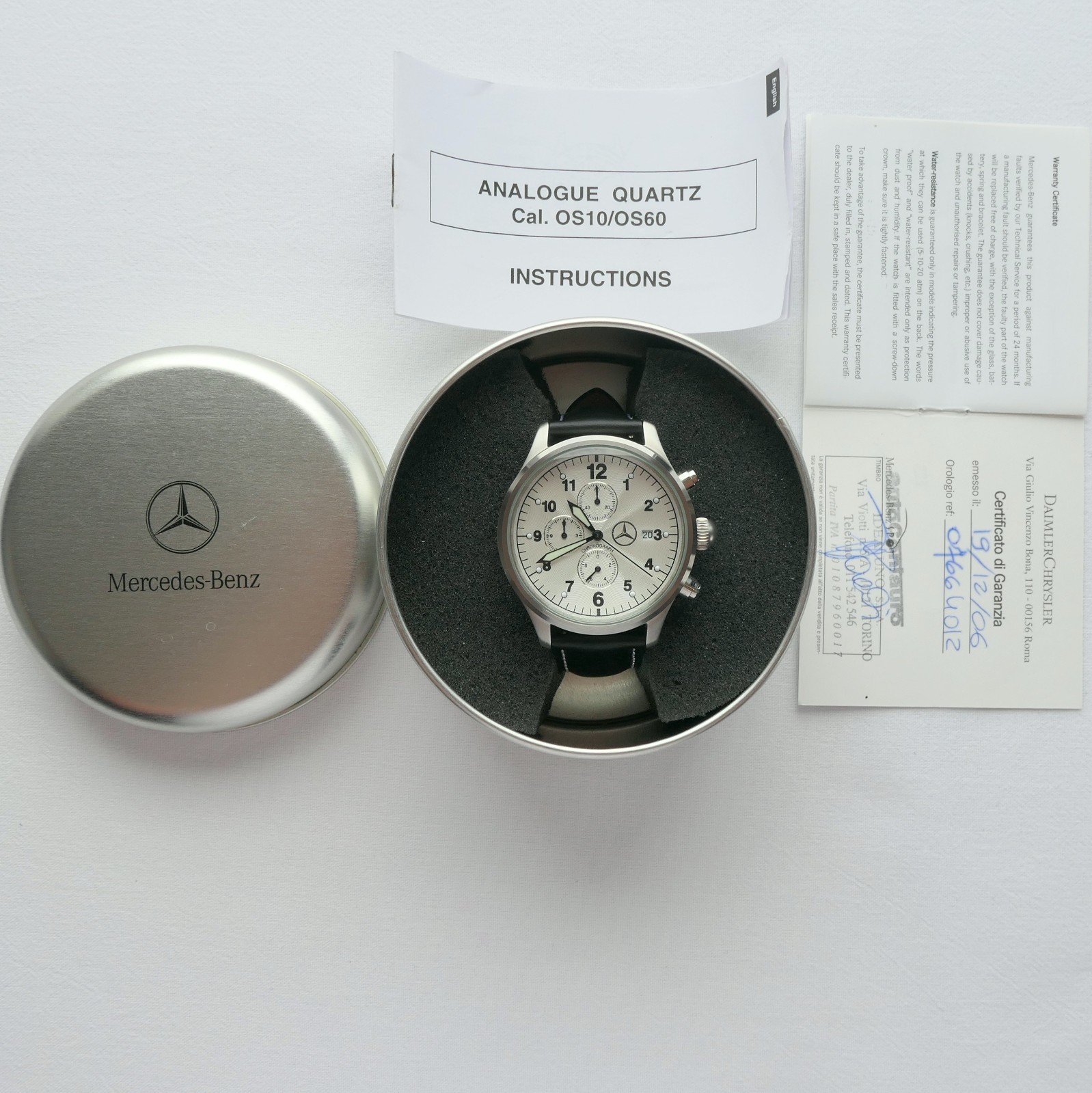 Mercedes Benz Classic Racing Driver Pilot Car Accessory Sport Watch Chronograph