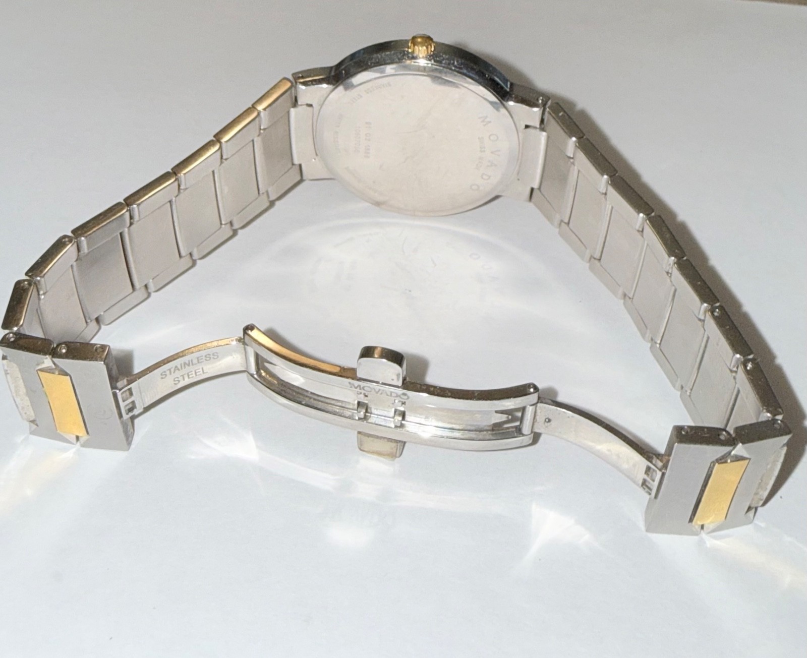 Authentic Movado Temo Two Tone Men’s Lab Grown Diamond Watch