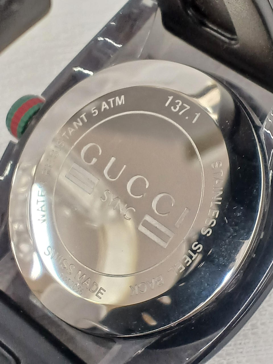 [A4N] Gucci Sync 137.1 Large Calendar Transparent Quartz Watch [w2v]