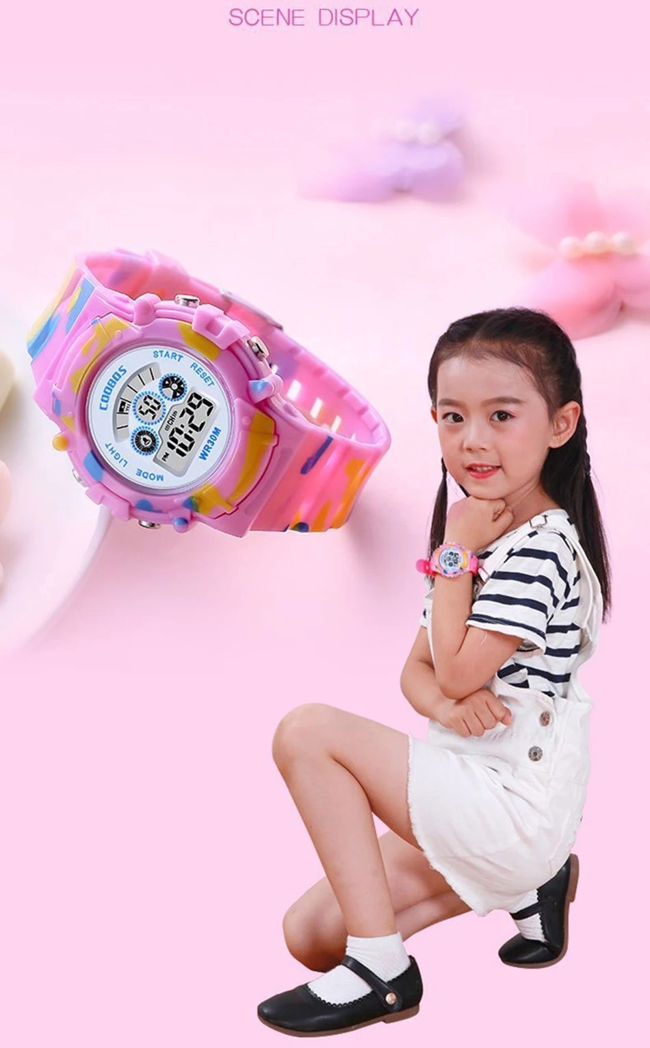Kids Digital Watches for Boys Girls LED Sports Waterproof Wrist Watches Children