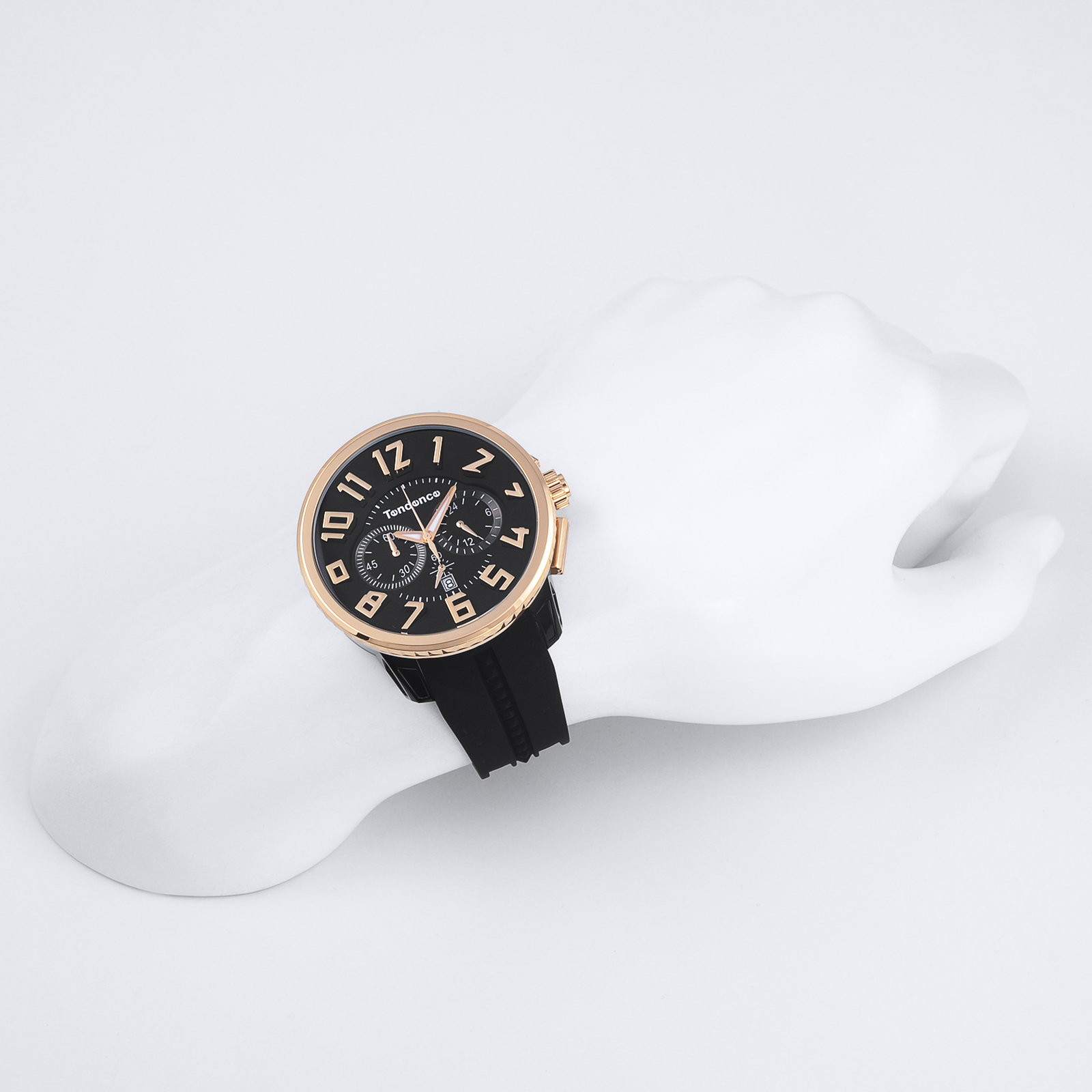 TENDENCE GULLIVER ROUND CHRONO Men’s Black Quartz Ref. TG046012R Watch Brand