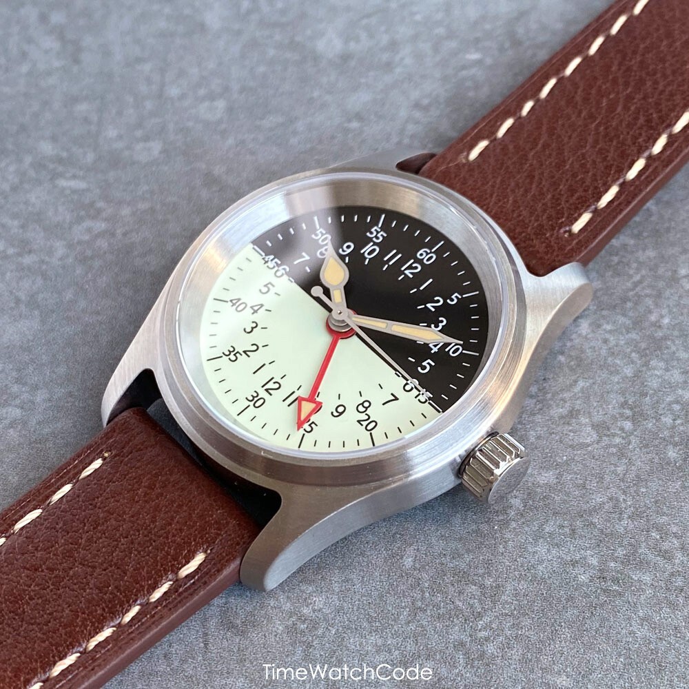 GMT Watch for Men NH34 Automatic Movt Pilot Waterproof Sapphire Luminous 36mm
