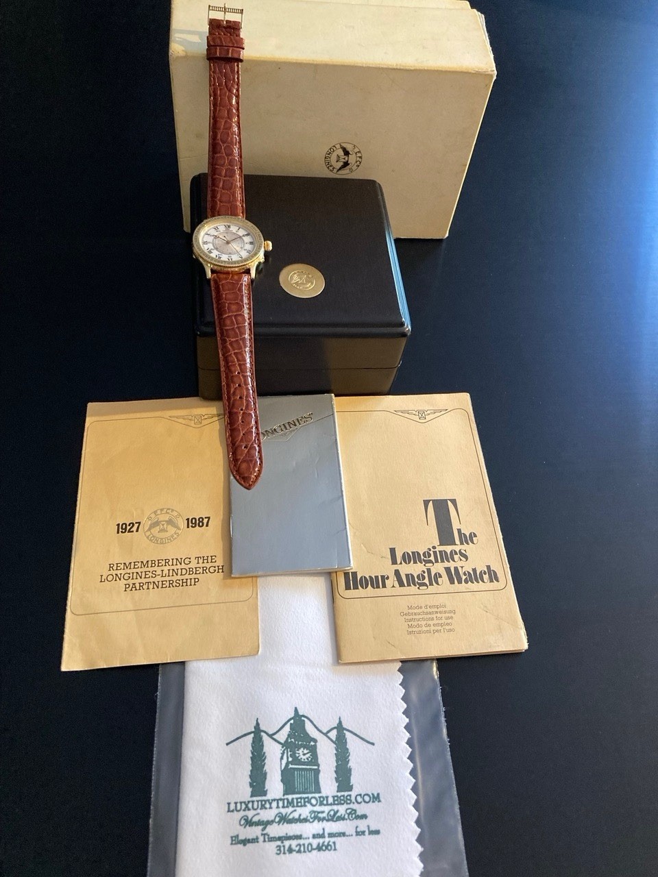 Longines Lindbergh Hour Angle 18k YG, White Dial Men’s Watch – 989.5216