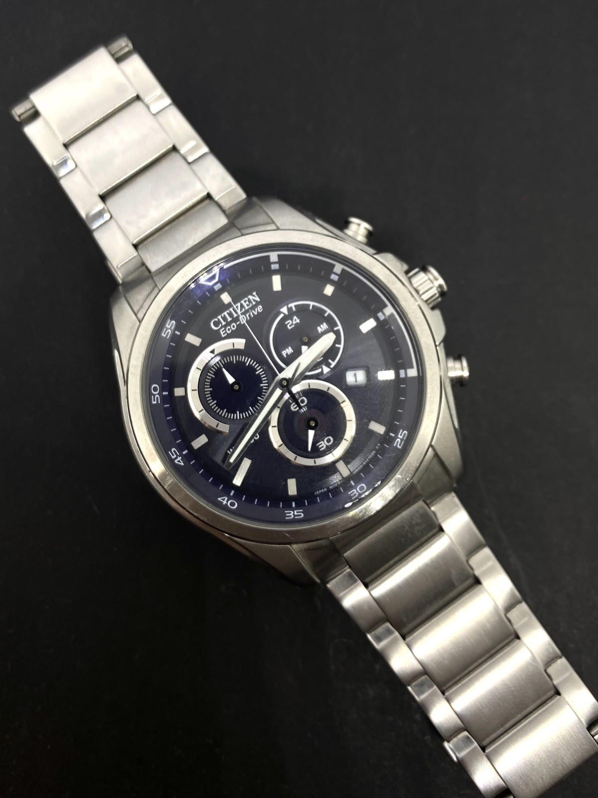 Citizen Men’s Eco-Drive Navy Blue Chronograph AT2130-59M
